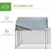 PawHut Large Chicken Coop Metal Chicken Run for Chickens with Waterproof and Anti-UV Cover